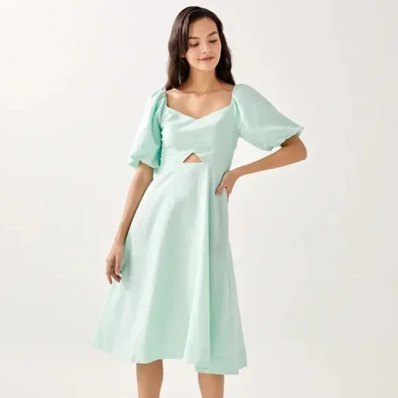 tie side midi dress Shelly Side Tie Midi Dress